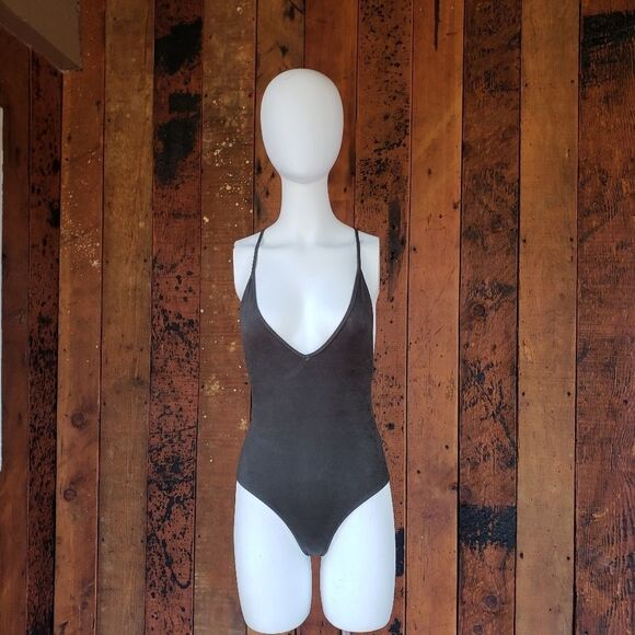 BLUE LIFE Faux SUEDE ONE PIECE SWIMSUIT - Picture 1 of 13